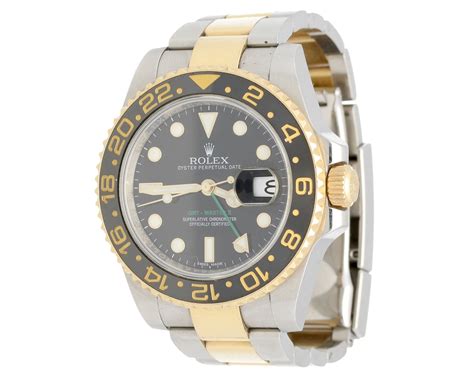 rolex herenhorloge gmt master ii staal met goud 18 karaat|GMT.